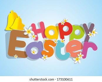 Happy Easter Greeting Card on Background vector illustration