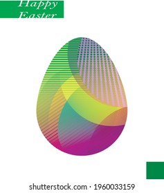 Tarjeta de feliz saludo de Pascua al estilo del arte pop