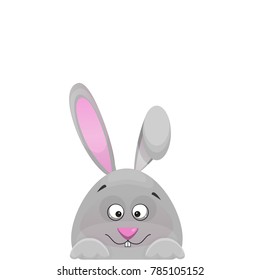  Happy Easter greeting card with rabbit