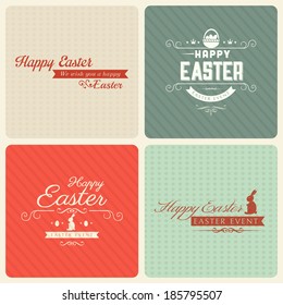 Happy Easter greeting card set