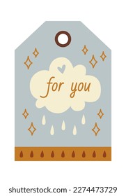 Icono plano de etiqueta de tarjeta de felicitación de Semana Santa. Ilustración del vector