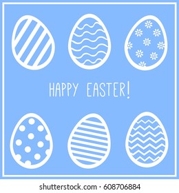 Happy Easter Greeting Card Template, Vector