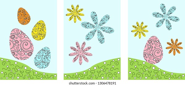 Happy Easter greeting card templates