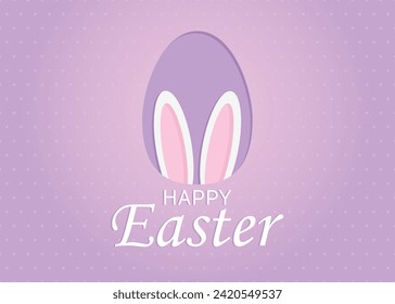 Happy Easter greeting card with texture background.