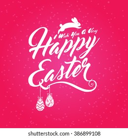 Happy Easter greeting card with Typographical design / Happy Easter Typographical Background 