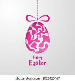 Happy Easter greeting card. Vector illustration