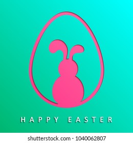 Happy Easter. Easter greeting card. Vector illustration.