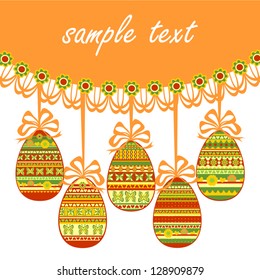 Happy Easter Greeting Card, Vector Version