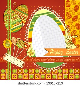Happy Easter Greeting Card, Vector Version