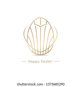 Happy Easter greeting card. Vector image.