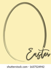 Happy Easter greeting card, vector illustration