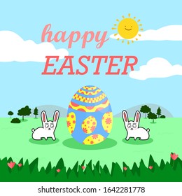 happy easter greeting card Vector