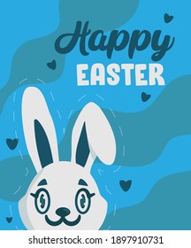 Happy Easter greeting card. Vector illustration