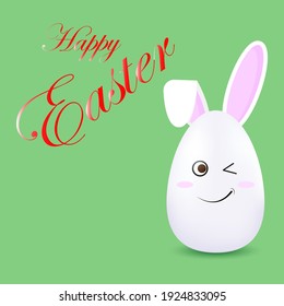 Frohe Ostern-Grußkarte. Vektorgrafik