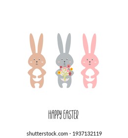 Happy Easter greeting card vector illustration