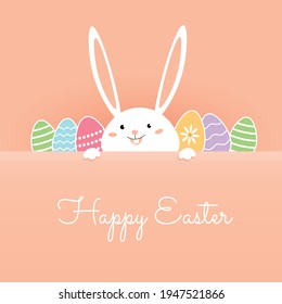 Happy Easter greeting card. Vector illustration