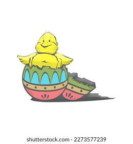 Happy Easter greeting card. Vector illustration