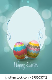Happy Easter Greeting Card, Vector Illustration