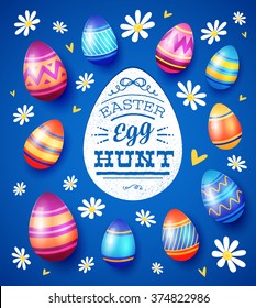 Happy Easter greeting card. Vector illustration