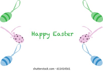 Happy Easter greeting card vector illustration
