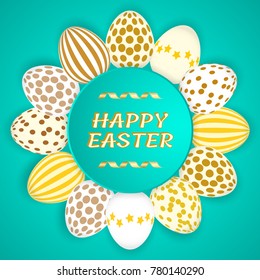 Happy Easter Greeting Card. Vector illustration EPS10