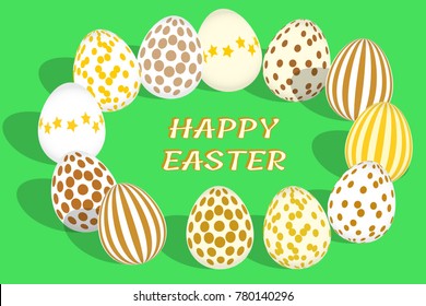 Happy Easter Greeting Card. Vector illustration EPS10
