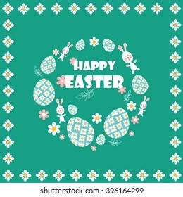 Happy Easter greeting card. wallpaper. holidays. vector illustration.