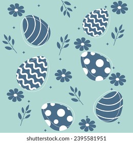 Happy Easter greeting cards with trendy minimal easter concept. Square banner templates with Easter eggs, decorative floral elements. Modern sale posters, holiday covers or social media post.