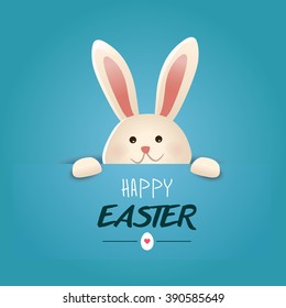 Feliz tarjeta de felicitación de Pascua.Vector