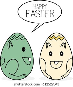 Happy Easter greeting card.Vector illustration