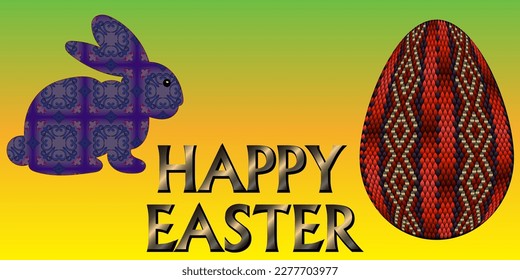 Happy Easter greeting holiday background. 
