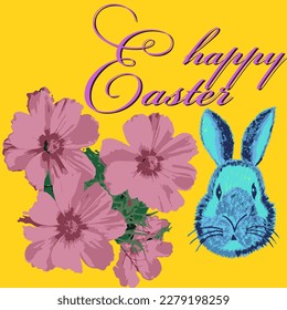Happy Easter greeting holiday background. 