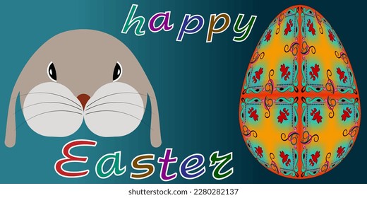 Happy Easter greeting holiday background. 