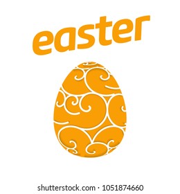 Happy Easter greetings card with elegent design vector