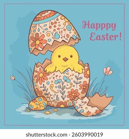 Happy Easter, Greetings Card for easter Joy.