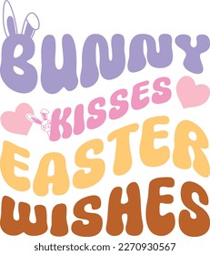 happy easter Groovy svg design, easter bunny Quotes design.