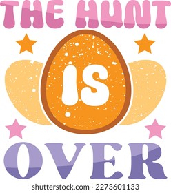 diseño de svg de feliz Pascua Groovy, conejito de pascua