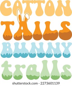 happy easter Groovy svg design, easter bunny Quotes design