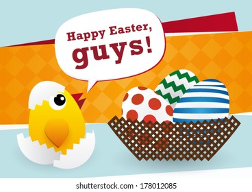 happy easter guys, funny chicken