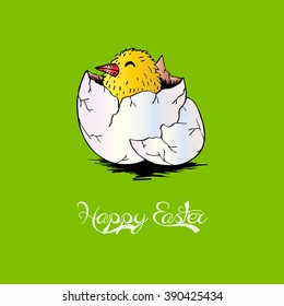 Happy Easter. Hand drawing illustration.