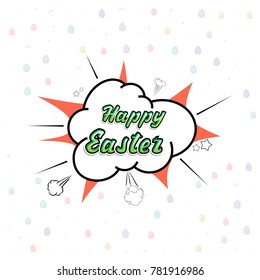 Happy Easter. Hand Drawing Vector Lettering design. Can be used for posters, postcards, prints on clothes.