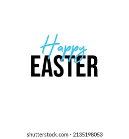 happy Easter Hand drawn calligraphy and brush pen lettering. design for holiday greeting card and invitation of the happy Easter day