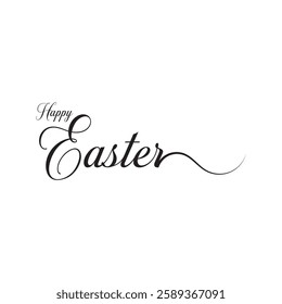  happy Easter Hand drawn calligraphy and brush pen lettering with white Background. Vector illustration. EPS 10 AI