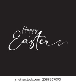  happy Easter Hand drawn calligraphy and brush pen lettering with white Background. Vector illustration. EPS 10 AI