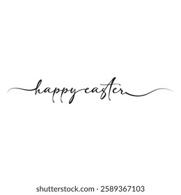  happy Easter Hand drawn calligraphy and brush pen lettering with white Background. Vector illustration. EPS 10 AI