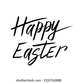 Happy Easter. Hand drawn lettering. Vector