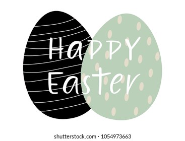 HAPPY EASTER- hand drawn modern calligraphy design vector illustration. Perfect for advertising, poster, postcard, card, invitation, banner, lettering typography.
