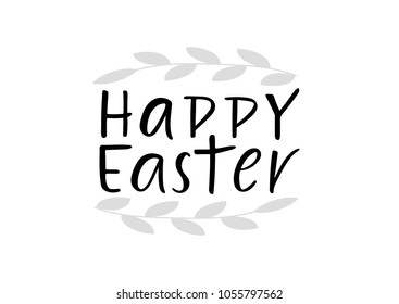 HAPPY EASTER- hand drawn modern calligraphy design vector illustration. Perfect for advertising, poster, postcard, card, invitation, banner, lettering typography.