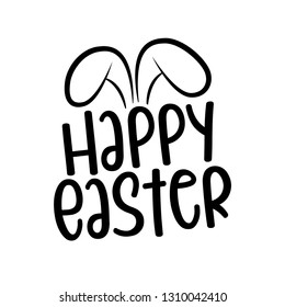 Happy Easter - hand drawn modern calligraphy design vector illustration. Perfect for advertising, poster, announcement or greeting card. Beautiful Letters. 