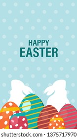Happy Easter hand drawn modern calligraphy design vector illustration. Perfect for advertising, poster, announcement or greeting card. Beautiful Letters for your needs. - Vector